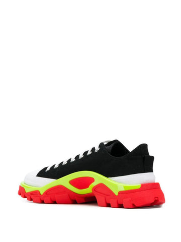 adidas x Raf Simons Detroit Runner contrast sole low-top cotton sneakers