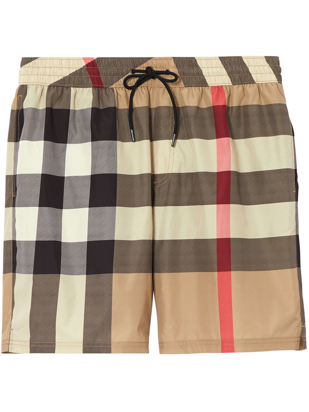 Burberry checked drawstring swim shorts