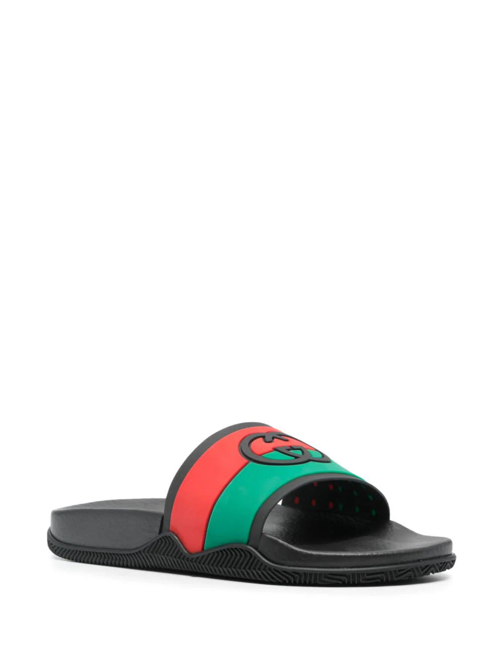 Gucci Interlocking-G Web-Stripe slides