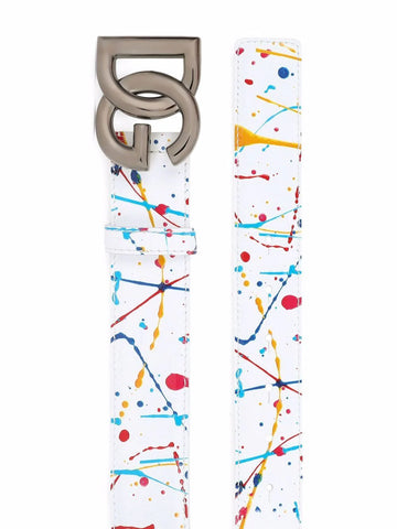 Dolce & Gabbana abstract-print buckle belt