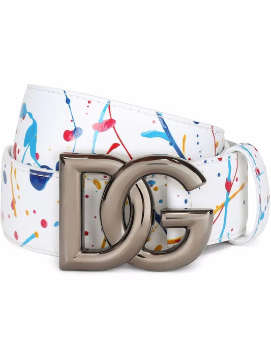 Dolce & Gabbana abstract-print buckle belt