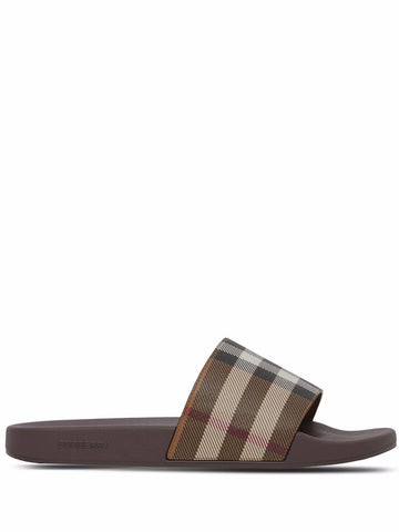 Burberry check-print slides