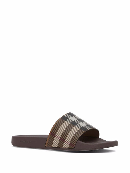 Burberry check-print slides