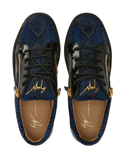 Giuseppe Zanotti scale-print leather sneakers