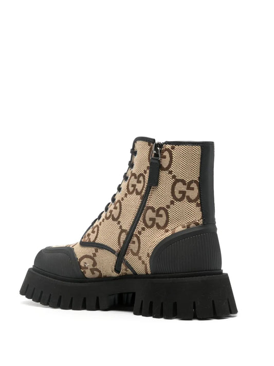 Gucci GG lace-up combat boots