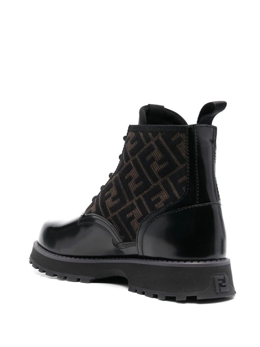 FENDI leather biker boots