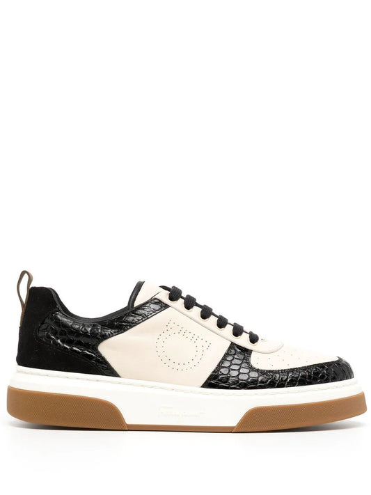 Ferragamo low-top panelled sneakers