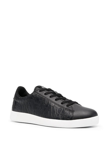 Armani Exchange embossed-logo low-top sneakers