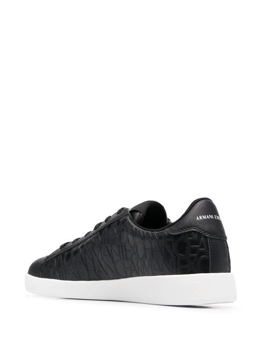 Armani Exchange embossed-logo low-top sneakers