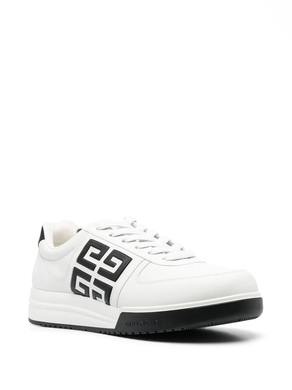 Givenchy contrasting-logo leather sneakers