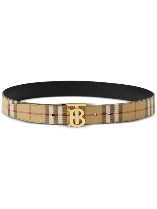 Burberry reversible check TB belt