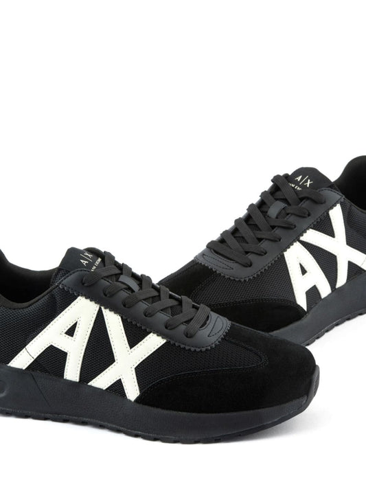 Armani Exchange logo-patch panelled-design sneakers