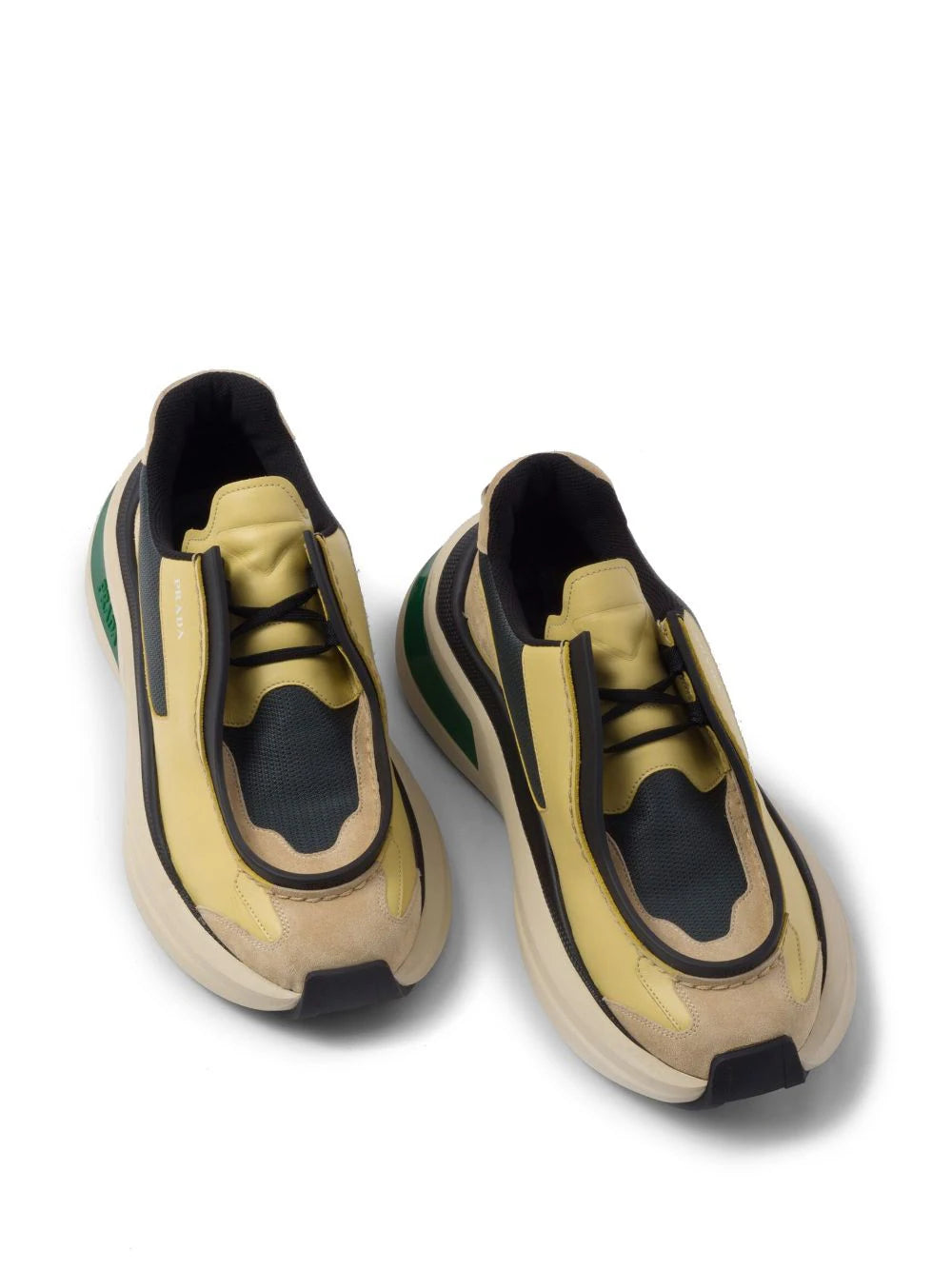 Prada panelled leather chunky sneakers