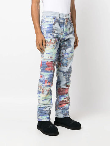 AMIRI Aloha Boro straight-leg jeans