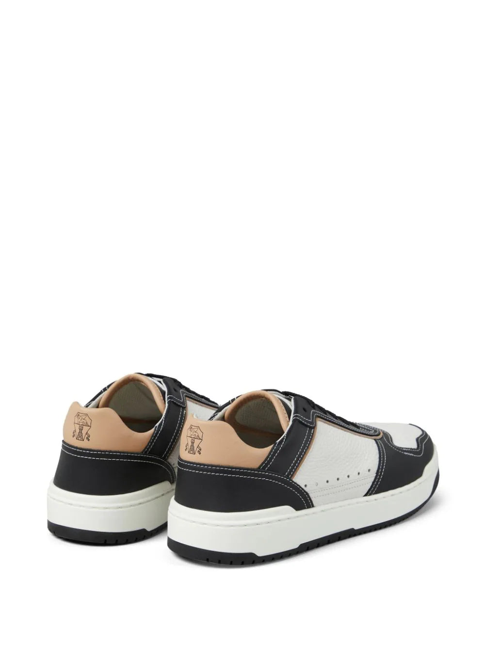 Brunello Cucinelli colour-block panelled leather sneakers