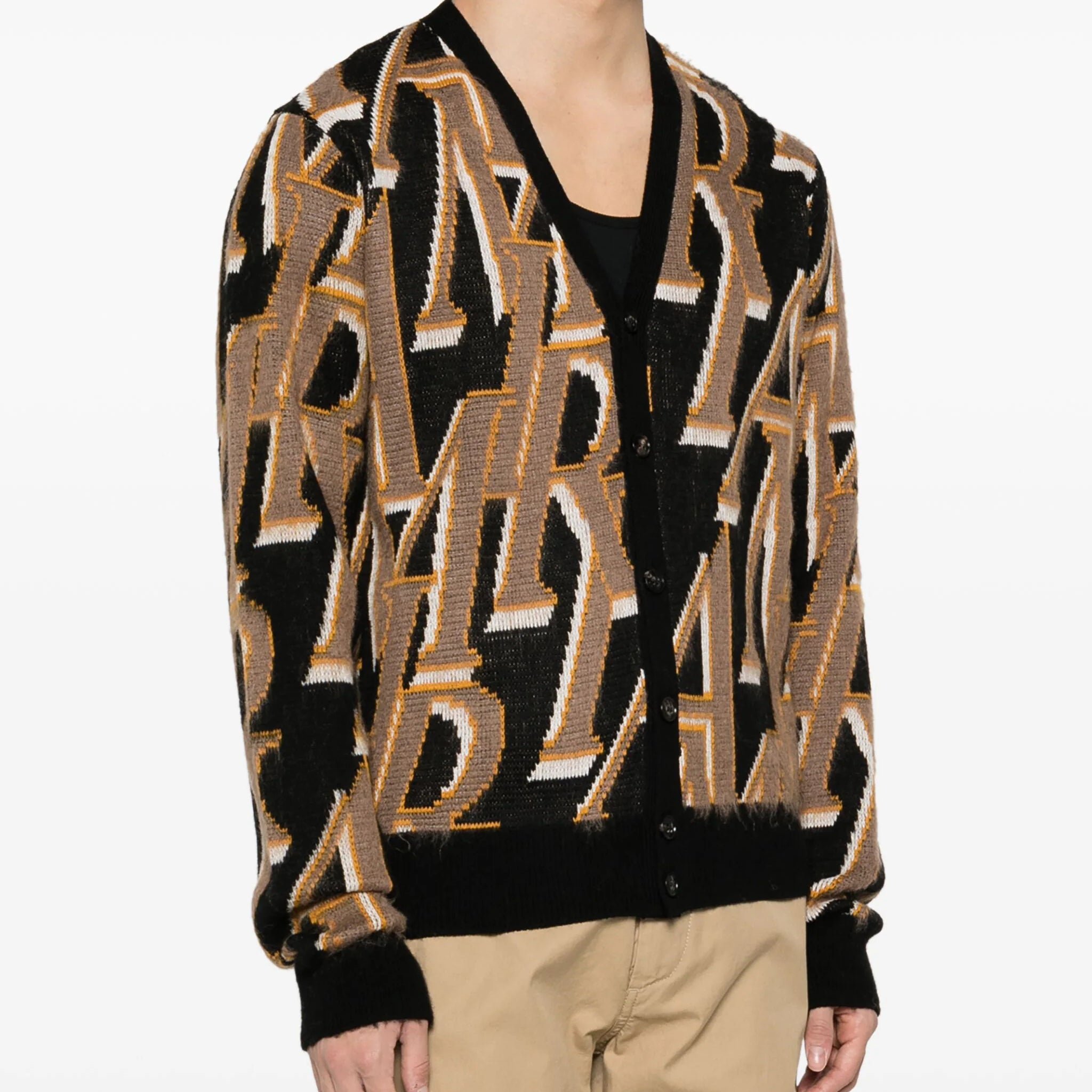 AMIRI logo-intarsia cardigan