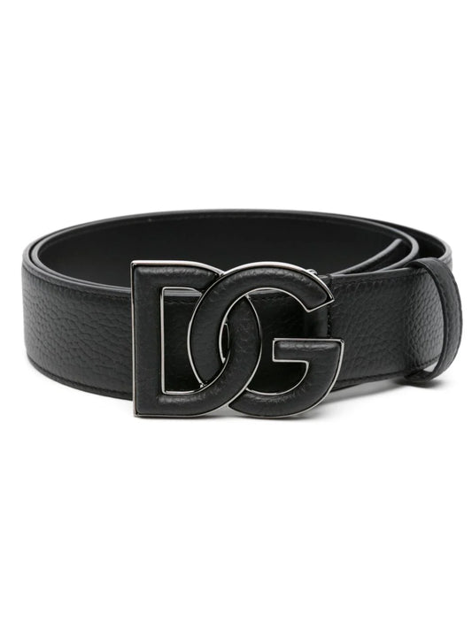 Dolce & Gabbana logo-buckle leather belt