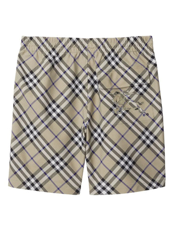 Burberry Equestrian Knight Burberry Check cotton shorts