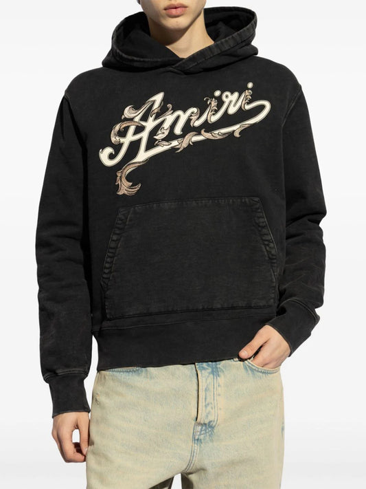 AMIRI logo-print cotton hoodie