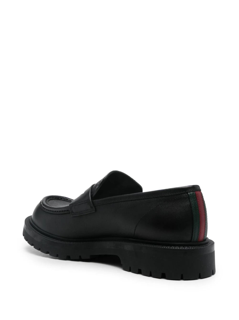 Gucci Web-stripe trim loafers