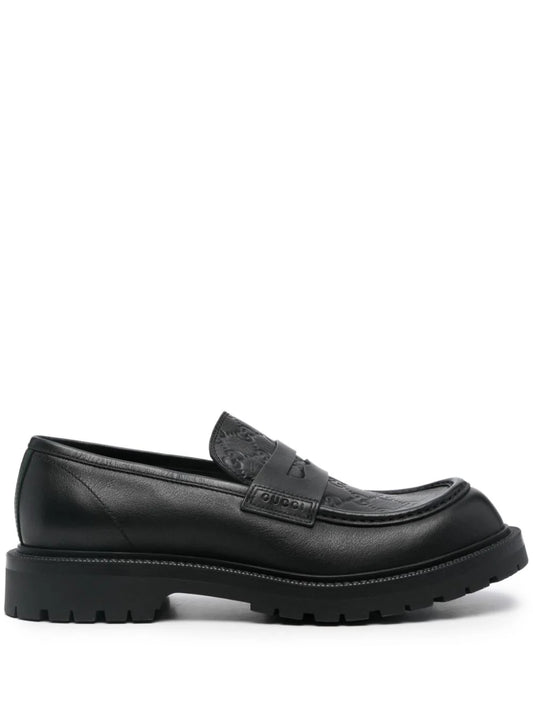 Gucci Web-stripe trim loafers