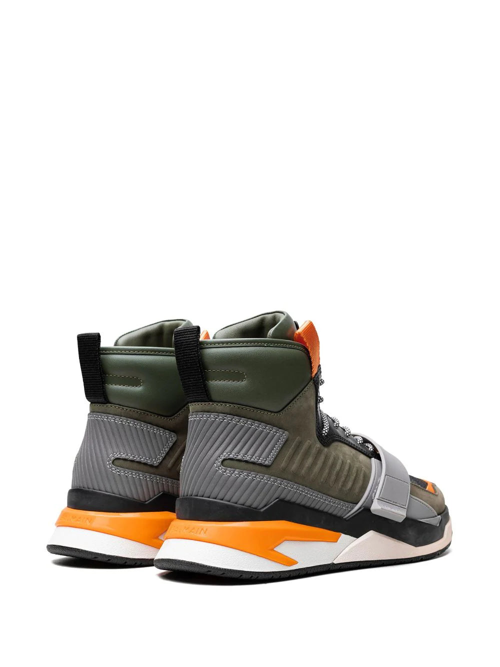 Balmain B-Ball Panelled "Green/Orange" sneakers